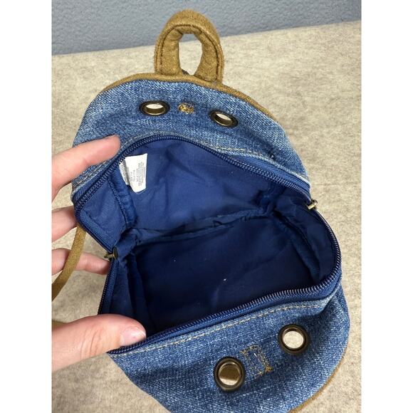 Y2K Youth Girls Denim Floral Embroidered Mini Crossbody Bag - Picture 3 of 8